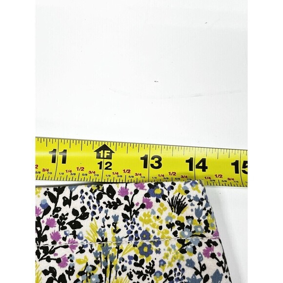 J Jill Live in Chino Pencil Skirt Womens 0P Floral Cotton Stretch Front Zip - Picture 12 of 13